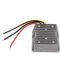 Heavy DC To DC Step Up Converter Boosts 12V Or 24V Straight To 48V Output At 5A IP68 Waterproof with connecting wires.