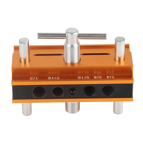 Self Centering Doweling Jig With Aluminum Alloy Body And 6mm 8mm 10mm Guide Bushings for precision wood dowel joints