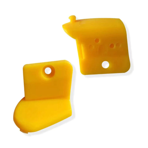 Yellow inserts from Pro Grade Nylon Tire Changer Inserts Kit for Duck Head Mounts, Front Upper Six and Rear Lower Six Inserts