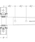 Technical drawing of Heavy Duty Strap Hinge Built Tough for Commercial Doors Left Hinge 6 Way Adjustable Extra Heavy Weight Industrial Grade Hardware
