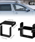 Easy Install 4PC Stainless Steel Leaf Spring Clamps Kit For Vehicles Locking And Stabilizing Suspension Control Up To 2.5 Inch Wide Secure Hold, 4pcs black clamp with 2.5in size