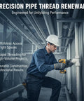 Man using Upgraded 4 In 1 Plastic Pvc Water Pipe Threading Die Set With Internal External Thread Cutter on pipes.