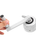 Balcony Garment Rack Crank Handle Replacement Tool With Ergonomic Design For Quick Fix Universal Compatibility With Indoor Drying Racks Single Hole Metal And Plastic Spare Part For Home Laundry, white