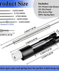 Watch Link Removal Tool Kit For Quick Bracelet Sizing And Repairs, Pro DIY Friendly With Doubled End Pin Punches, 6 Extra Pins, 20 Spring Bars