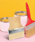 Flat Tip Paint Brush Set With Wooden Handles, 3 Pcs, Great For Wall, Acrylic, Oil, Stain, And Wood Deck Projects, Fine Detailing