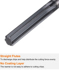 HARFINGTON carbide chucking reamer, 0.255 in diameter, straight flute, straight shank, black