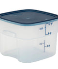 FreshPro 12 Quart Food Storage Container With Lid For Food Prep And Pet Food, BPA Free Clear Polypropylene, Secure Seal, Side View