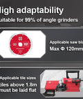 Straight Shooting Portable Electric Tile Chamfering Machine With Quick Thickness Adjustments And Rust Proof Aluminum Frame, features blade max Φ 120mm.