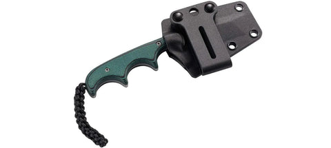 Minimalist Neck Knife With 12C27 Blade Steel, Micarta Handle, durable thermoplastic sheath with mounting for EDC carry