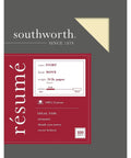 Premium 100 Percent Cotton Resume Paper 8.5 X 11 Inches 24 Lb Ivory Recycled Pack Of 100 shown in red and grey packaging