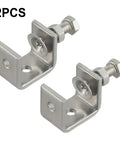 Heavy Duty Stainless Steel C Clamps For Welding And Woodworking Adjust 16-25Mm Desk Mount Screw Fastener Tool Silver Set Of Two Pieces assembled with M8 screw.