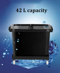 Legit Heavy Duty Industrial Cooling Fan Crushes Summer Heat With A Massive 42 Liter Water Tank, black 42L water tank.