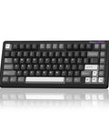 Compact 75 Percent Wireless Mechanical Gaming Keyboard With Hella Smooth Triple Connection Modes And A Massive Ten Thousand Milliamp Hour Battery, top view with keys.