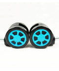 60mm Furniture And Office Chair Casters Set, Light blue stem wheels with car wheel style, part of five-piece replacement set