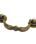Set Of Four Antique Bronze Drawer Pulls Black Finish With Victorian Floral Design For Cabinets Dressers And Chests Includes Mounting