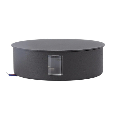 Jeanoko Contemporary Aluminum Wall Light Sconce 6W LED Lamp for Dining, sleek round design in black finish, showcases modern style.