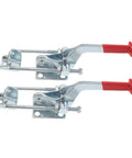 Super Tough Two Pack Heavy Duty Toggle Latch Clamps With Galvanized Iron Build And Massive 2183 Pound Holding Power For Your Work Jigs Or Chest Drawers.