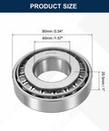 Beefed Up Tapered Roller Bearing Cone And Cup Set With 40mm Bore And 90mm Outer Diameter And 25.5mm Thick Chrome Steel ABEC 3