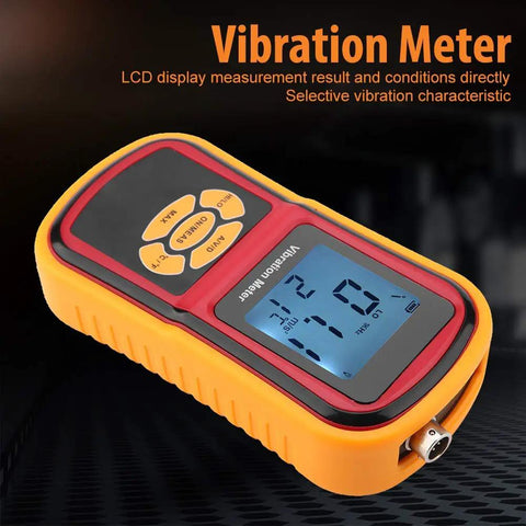 Portable Handheld Vibration Meter With LCD Display And Split Measurement, Digital Vibration Tester For Motors, Fans, Bearings And Mechanical Watches, Includes S And L Probes, Compact Vibe Analyzer For Quick Diagnostics And Accurate Readouts.