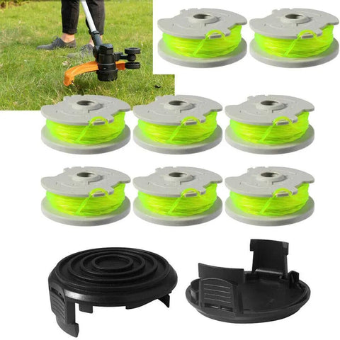 Trimmer Line Replacement Spool Kit Fits WG168 WG184 WG190 WG191 Auto Feed 20ft 0.080 Inch Refills With WA0037 Cap Covers 8 Pack
