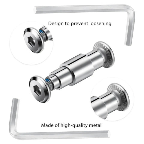 20 Sets Inline Skate Wheel Socket Screws With Hex Shaft And Two Piece Installation Tools For Roller Skates, Precision 4 mm Hex