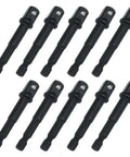 Impact Socket Adapter Set Quarter Inch To Three Eighths Inch Square Drive Built For Impact Driver DIY Automotive Projects 65mm Length 10 Pack