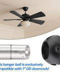 Universal Ceiling Fan Mounting Bracket Kit With Decorative Cover And Hardware For 1 Inch Down Rod And 30 Degree Slope Install