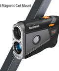 Tour V6 Laser Rangefinder With Visual JOLT PinSeeker Technology Magnetic Mount on cart