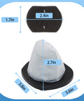 Beef Up Suction With This 2 Pack Vacuum Filter And 4 Pack Foam Filter Set For 2030 Series Vacuums with dimensions