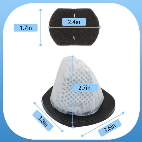 Beef Up Suction With This 2 Pack Vacuum Filter And 4 Pack Foam Filter Set For 2030 Series Vacuums with dimensions