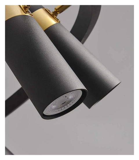 Close-up of Industrial Style Living Room Pendant Lights Modern Simple Restaurant Lighting Fixtures Creative LED Hanging Lamps.