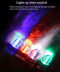 LED Underwater Fishing Lights 10 Pack Deep Drop Lights Waterproof Diamond Tubular Colorful Lure Lights glowing in water