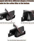 Automatic Electric Espresso Portafilter Knock Box With Touchless Sensor and three brushes for different filter shapes.