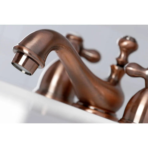 Old School Restoration Style Mini Widespread Lavatory Faucet With Oil Rubbed Bronze Solid Brass Construction Dual Cross Handles