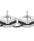 2 Pack Nema 17 Stepper Motors For DIYers And Makers Of 3D Printers And CNC Machines - 1A 13Ncm 42x42x20mm, 4 Wire 2 Phase, 5mm Shaft, Quiet High Torque, Reliable Precision Motion Control For Prototyping And Hobby Projects, twin silver motors