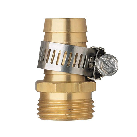 2 Pack 3/4 Inch Brass Garden Hose Connector Repair Kit With Clamps, Hose Mender End Fittings, Male And Female Quick Connects For Leak-Proof, Heavy-Duty Brass Construction, Easy To Install on brass hose fitting
