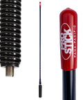 3 Foot Fiberglass CB Radio Antenna Built Beefed Up With 1000 Watt Power, Heavy Duty Black Spring Detail, VibraSorb Anti Breakage Design