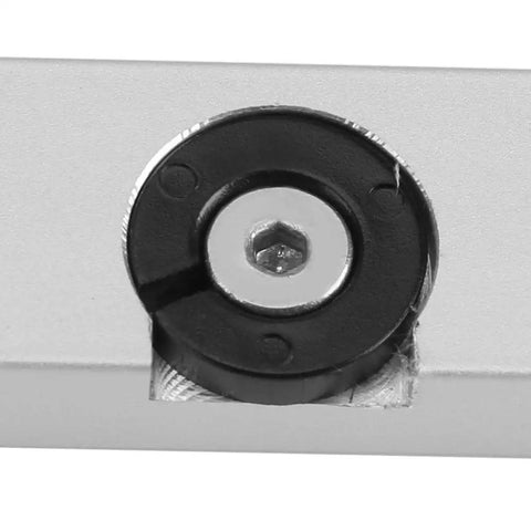 Close-up of wheel on Aluminum Miter Rail Slider for Table Saw and Router Tables Slick Glide Miter Bar Track for Woodworking 300mm