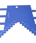2 In 1 Aluminum Step Depth Gauge For Router And Table Saw Pro Grade Adjustable Cutting Height Blue Metal Tool Front View
