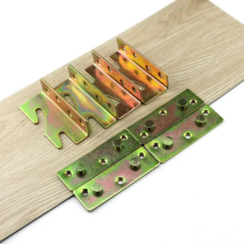 Built Tough As Nails Heavy Duty Bed Rail Bracket With Thick Galvanized Steel Reinforcement For Non Mortise Bedroom Frame Repairs And Sturdy Mattress Base Support Plates