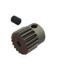 Pinion Gear 18T Mod 0.5 CNC Steel With 2.3mm Bore For RC Cars ARA311204 Direct Replacement, durable teeth visible