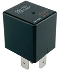 Close-up of single Beefy 12V 40A 5-Pin SPDT Relay from Relay Pack Four Pack For Automotive Systems 12VDC Power Relay Compatible With HID Lighting ABS EPS AC Fixes No Start And Dim Headlights