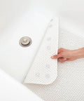 Cushy Non Slip Tub Mat With Suction Cups For Tubs 17 By 36 Inches White Machine Washable Skid Resistant With Drainage Holes