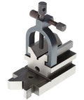 Beefy Full Angle V Block Fixture For Drilling Milling And Grinding, Hardened Steel With Adjustable Side Screws To Stop Tilting, 3.5 By 1.875 By 1.875 Inches, Rugged Precision Shop Tool on base