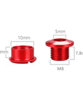 Red bolts from 10 Piece BMX Chainring Bolts Set CNC Aluminum Alloy Bolts And Nuts For Single Speed Crankset Replacement Parts Red Blue Colorful Finish.