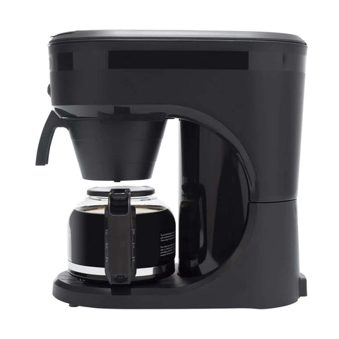 Side view of Speed Brew Select 10 Cup Coffee Maker Black With Stainless Steel Hot Water Tank Keeps 70 Oz Water Hot For Quick Brews