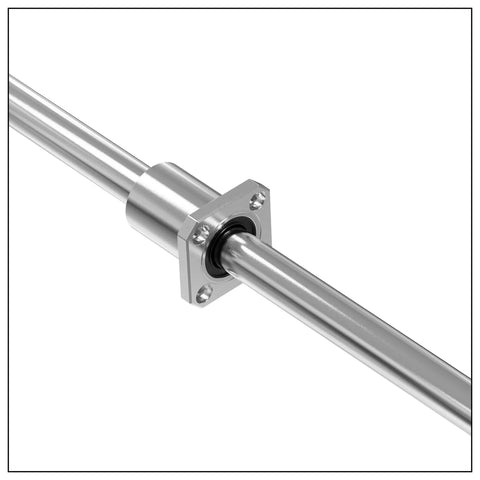 Two Pack LMK20UU Square Flange Linear Bearings 20 Millimeter Bore 32 Millimeter Outer Diameter 42 Millimeter Length With Double Sided Rubber Seal on 20mm shaft