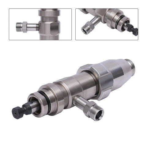 Heavy Duty Airless Paint Sprayer Pump Replacement Jet Assembly Compatible With 695PC And 795PC Machines Using Part Number 3900 And 248204 High Output Pro Setup showing detailed view and connections.