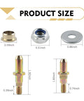 4 Piece Door Hinge Pin And Bushing Repair Kit For Chevrolet Full Size GMC Vehicles, product size diagram with measurements