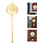 Durable Metal Pendulum Replacement For Wall Clocks And DIY Timepiece Projects, compact 0.31 x 1.5 inch gold pendulum